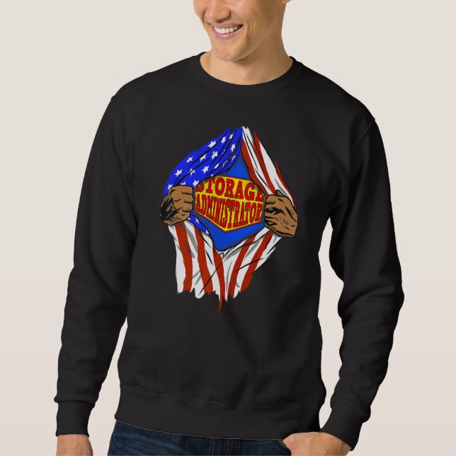 Super Storage Administrator Hero Job Sweatshirt (Vorderseite)