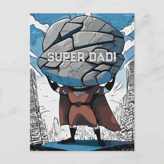 Super Strong Super Hero Postkarte (Vorderseite)