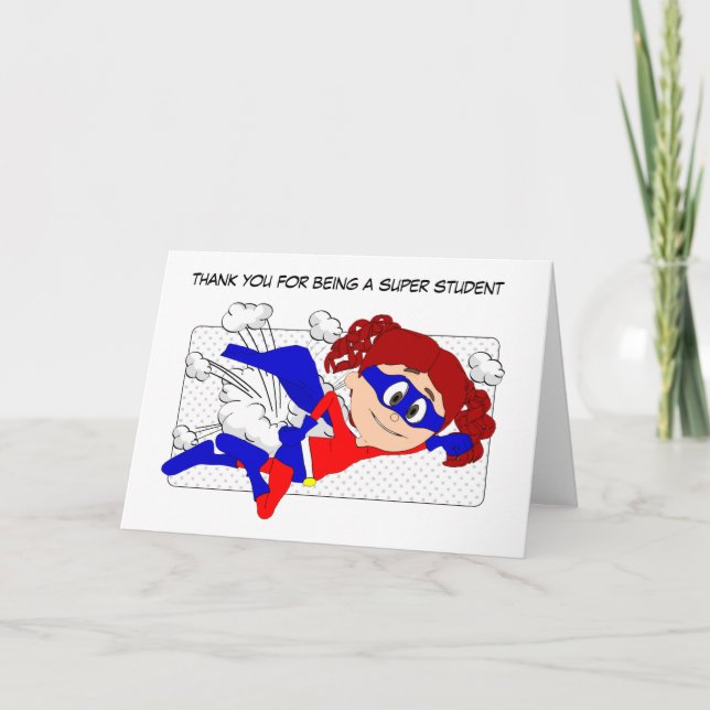 Super Student Card, vielen Dank von Lehrer Dankeskarte (Vorderseite)
