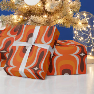 Super stylisch und modern retro 60er 70er Geschenk Geschenkpapier