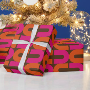 Super stylische und moderne Retro 60er 70er Gesche Geschenkpapier