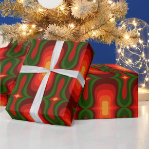 Super stylische und moderne Retro 60er 70er Gesche Geschenkpapier