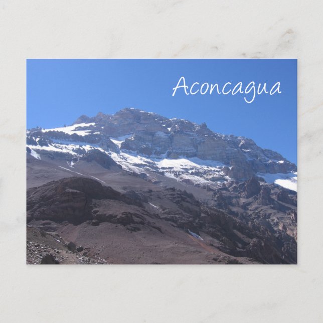 Super Summit View, Mount Aconcagua, Argentinien Postkarte (Vorderseite)