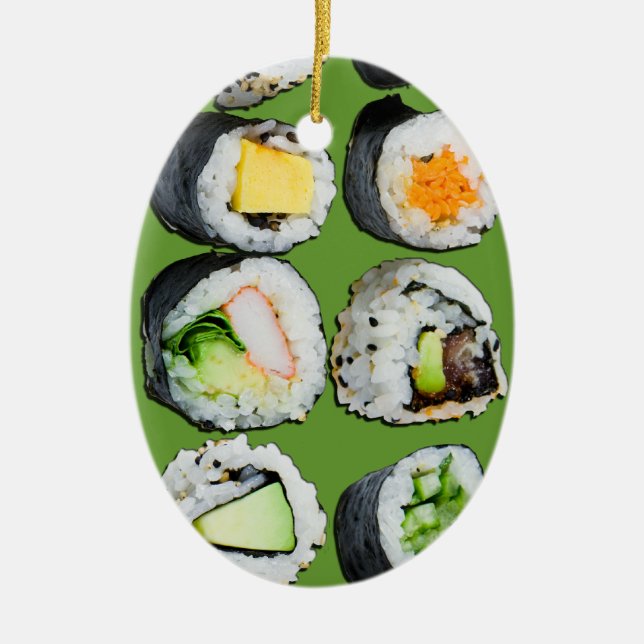 Super süße Sushi-Verzierung Keramik Ornament (Vorne)
