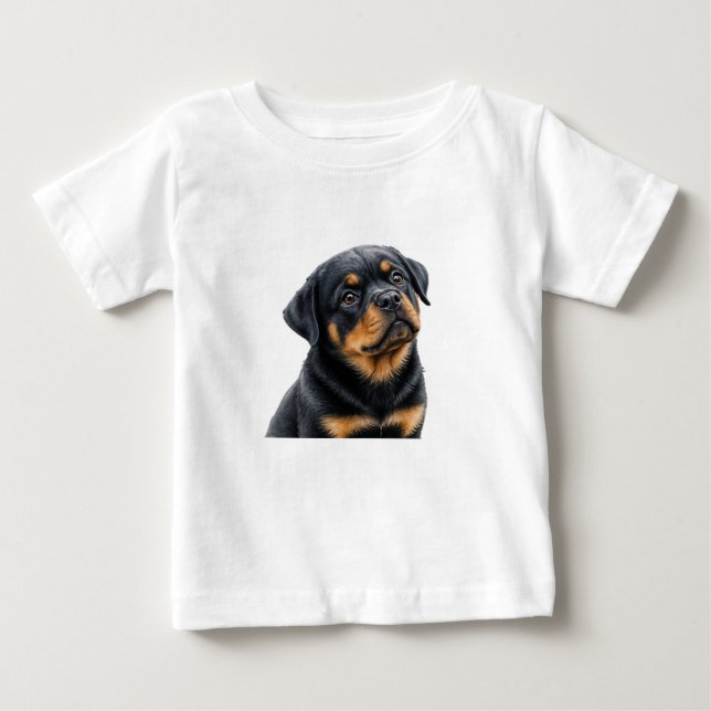 Super süßer Rottweiler oder Rottweiler Baby T-shirt (Vorderseite)