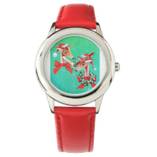 Super süßes Vintages Weihnachtsren Armbanduhr