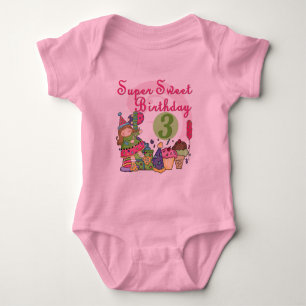 Super Sweet 3. Geburtstagsgeschenke und Geschenke Baby Strampler