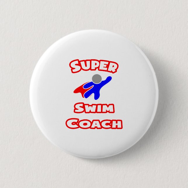Super Swim Coach Button (Vorderseite)