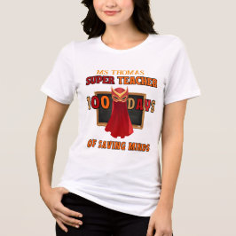 Super Teacher 100 Days of School - Maßgeschneidert Tri-Blend Shirt