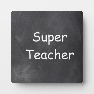 Super Teacher Chalkboard Design Geschenkidee Fotoplatte