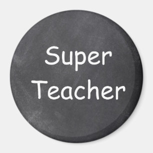 Super Teacher Chalkboard Design Geschenkidee Magnet