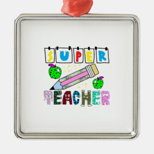 Super Teacher Ornament Aus Metall