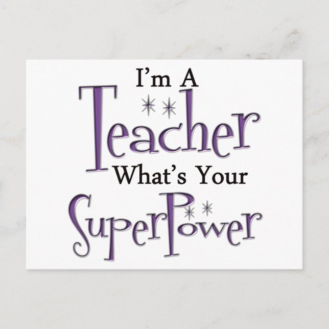 Super Teacher Postkarte (Vorderseite)