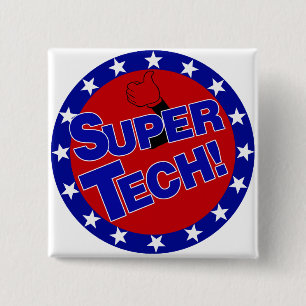 SUPER TECH! LABORWISSENSCHAFTLICHE ERMUTIGUNG BUTTON