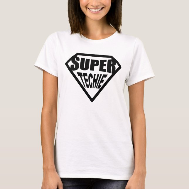 Super Techie - Black T-Shirt (Vorderseite)