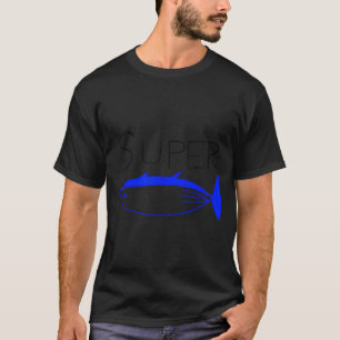 Super Thunfisch Niedlich Blauer Fisch Zeichnung Mi T-Shirt