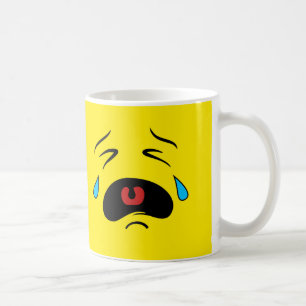 Super trauriges schreiendes Gesicht Emoji Tasse
