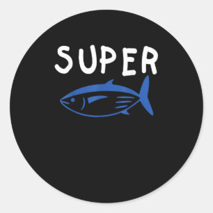 Super Tuna Fischarmee Funny KP Musik Männer Frauen Runder Aufkleber