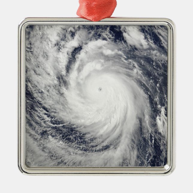 Super Typhoon Lupit Silbernes Ornament (Vorne)
