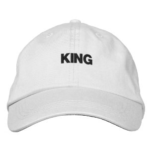 Super und fantastischer King Text White Bestickte Baseballkappe
