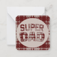 Super Vater Brow Karierte NoteCard
