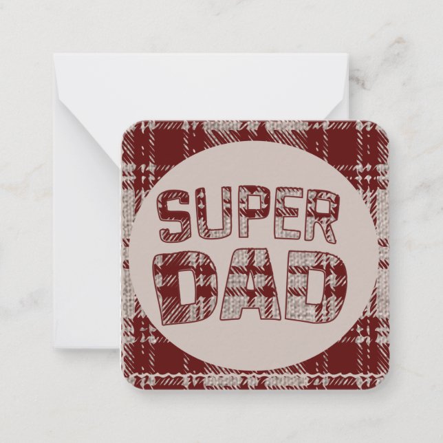 Super Vater Brow Karierte NoteCard Mitteilungskarte (Vorderseite)