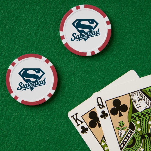 Super Vater Ever Pokerchips (Pokertisch (doppelt))