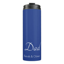 Super-Vater-Geschenk - Minimalistisch blau und wei Thermosbecher