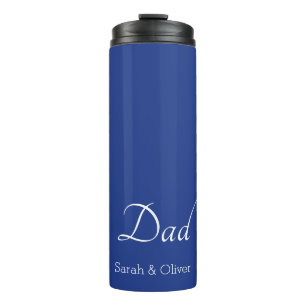 Super-Vater-Geschenk - Minimalistisch blau und wei Thermosbecher