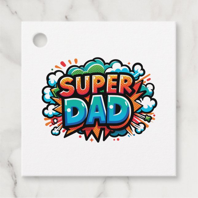 Super Vater Geschenkanhänger (Vorderseite)