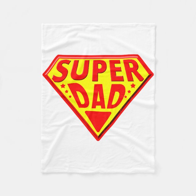 Super Vater - Glücklicher Tag der Väter Fleecedecke (Vorderseite)