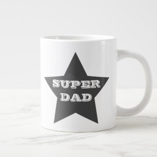 SUPER-VATER  Grau-Star-Jumbo-Tasse Jumbo-Tasse
