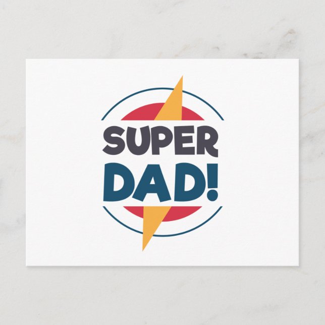 Super Vater Happy Vatertag | Postkarte (Vorderseite)