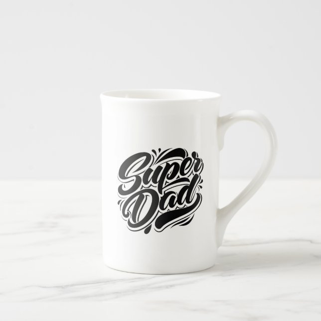 Super-Vater-Held-Typografie-Design-67888 Prozellantasse (Rechts)