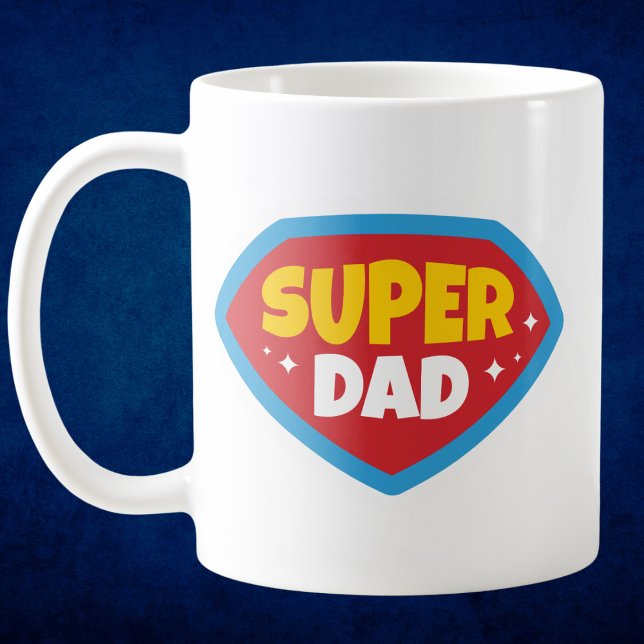 Super Vater Hero Shield Kaffeetasse (Von Creator hochgeladen)