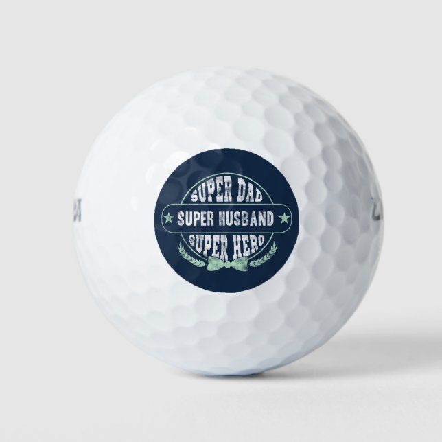 Super Vater Husband Hero Fathers Day Golfball (Vorderseite)
