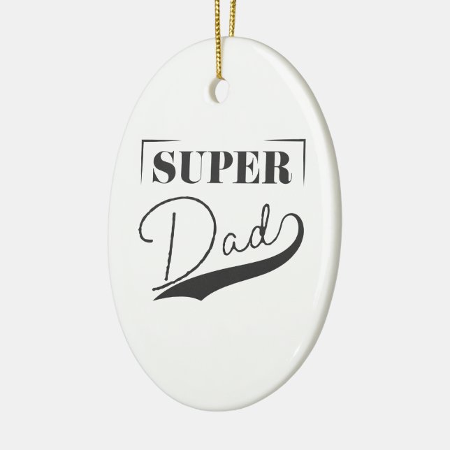 Super Vater Keramik Ornament (Links)