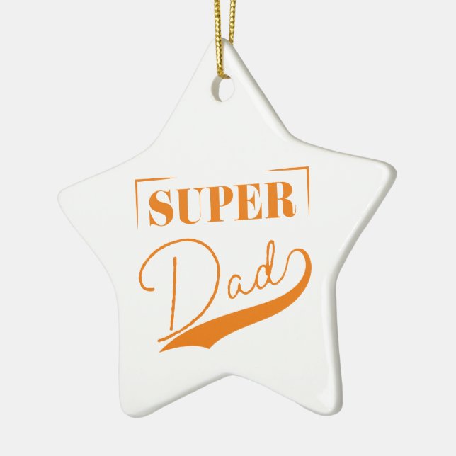 Super Vater Keramik Ornament (Links)