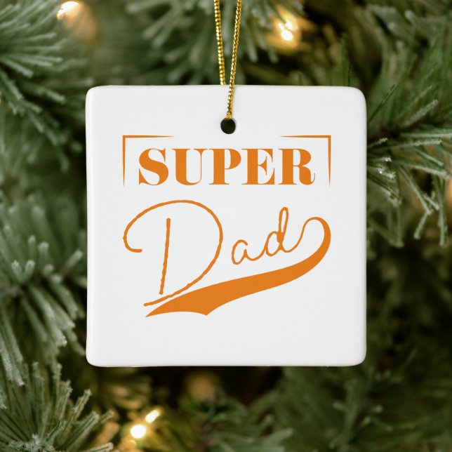 Super Vater Keramikornament (Baum)