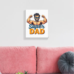 Super Vater Leinwand - Funny Wall Art