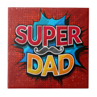 Super Vater Mustache Modern Grunge