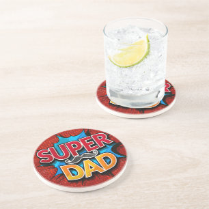 Super Vater Mustache Modern Grunge Getränkeuntersetzer