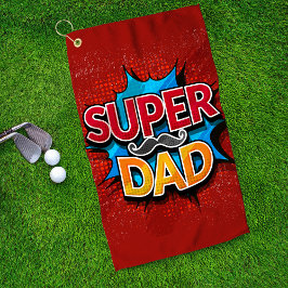 Super Vater Mustache Modern Grunge Golfhandtuch