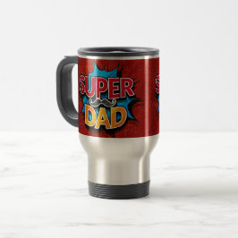 Super Vater Mustache Modern Grunge Reisebecher