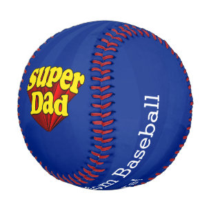 Super Vater Red Yellow Blue Vatertag Superheld Baseball