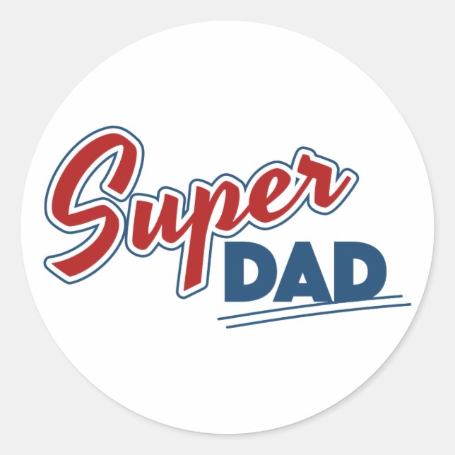 Super Vater Runder Aufkleber (Vorderseite)