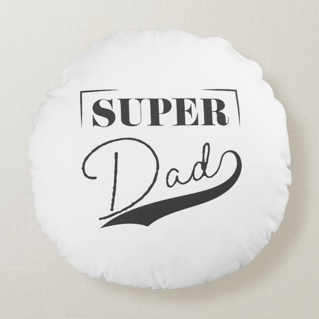 Super Vater Rundes Kissen (Vorderseite)