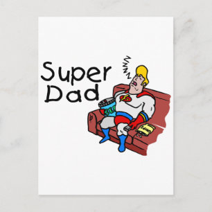 Super Vater (Schlafen) Postkarte