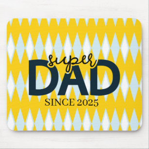Super Vater Seit dem Jahr Jelow Raute Muster Mousepad