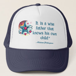 Super Vater - Star & Hearts Trucker Hat Truckerkappe